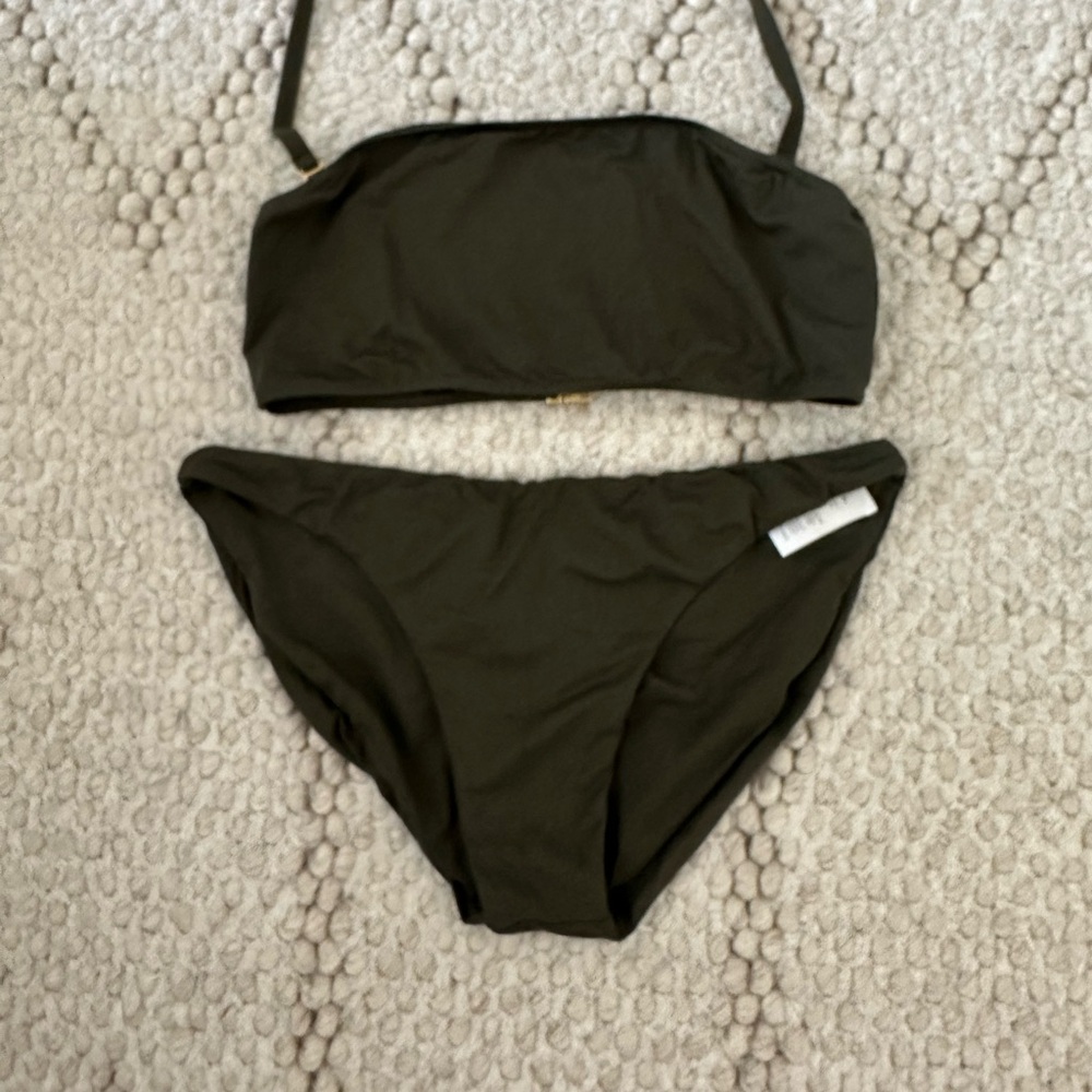g label Goop olive green bikini set